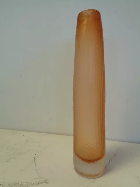 Carlo Scarpa, Murano glass vase from the Battuti serie, tobacco color