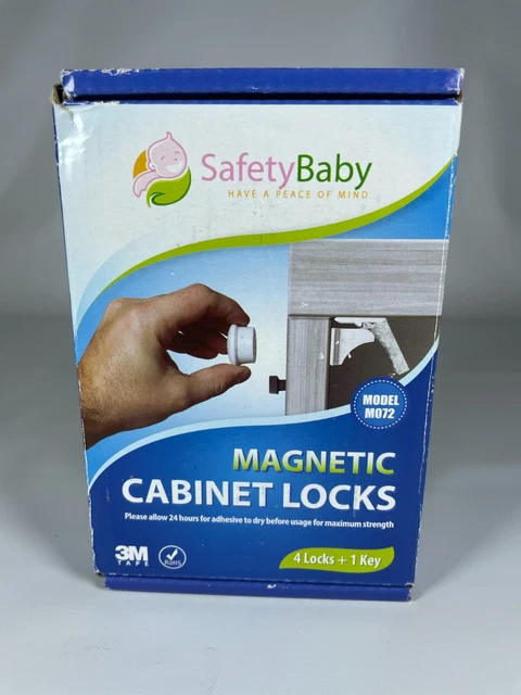 Cerraduras de gabinete magnéticas a prueba de niños de seguridad para bebés 4 cerraduras + 1 llave