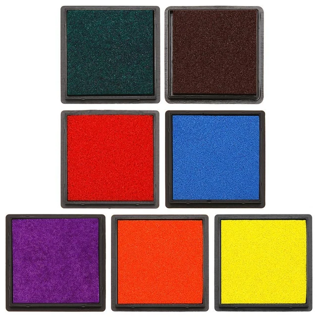Almohadillas de tinta de estampillas de 4x4 cm esponja cuadradas hágalo usted mismo almohadilla de tinta a base de agua para álbum de recortes hágalo usted mismo H