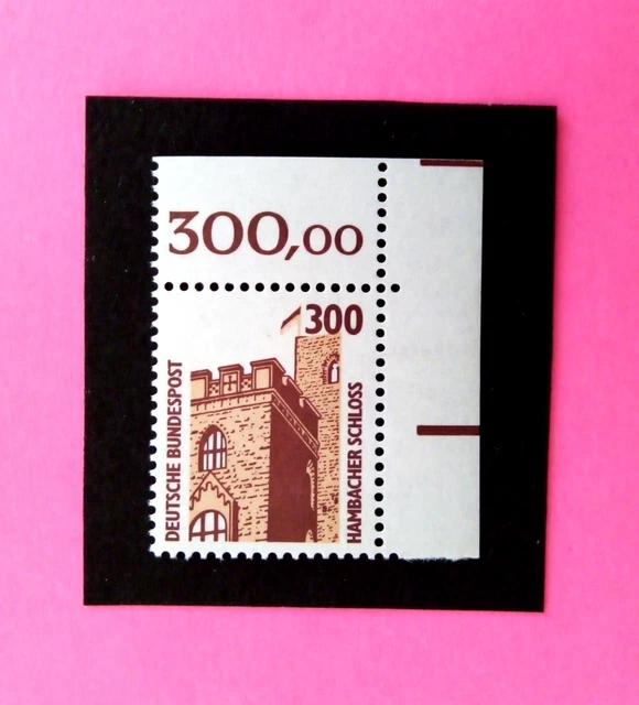 Bund SEHENSWÜRDIGKEITEN, SWK Eckrand - Einzelmarke Ecke 2 lt. Foto, postfrisch