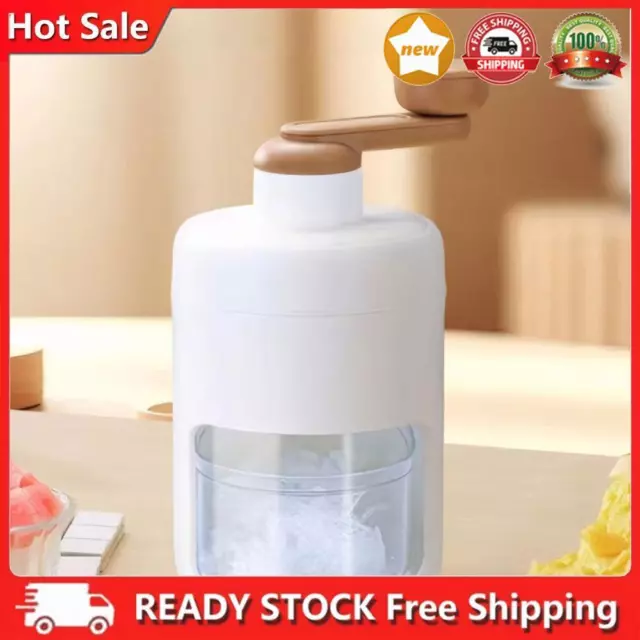 500ML Hand Crank Shaved Ice Maker Portable Snow Cones Maker for Outdoor Picnics