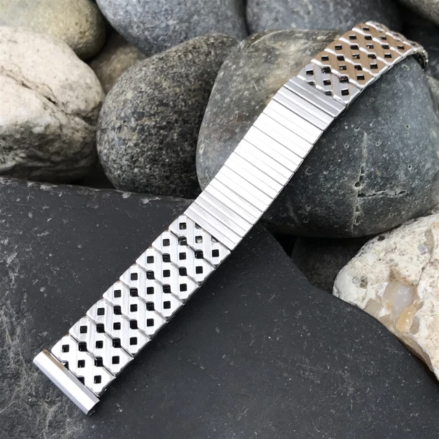 White Gold-Filled Kreisler USA Made Premium 1950s Vintage Watch Band nos