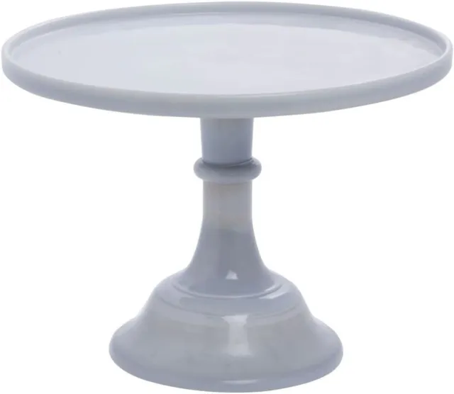 12" Cake Stand Plate Pastry Tray Bakers Plain & Simple Gray Marble Glass Mosser