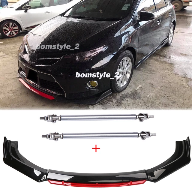 Front Bumper Lip Splitter Spoiler Boby Kit + Strut Rods For Ford Focus ST SE RS