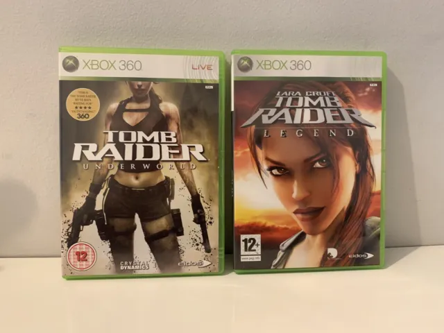 Xbox 360 Tomb Raider Legend & Underworld Complete With Manuals