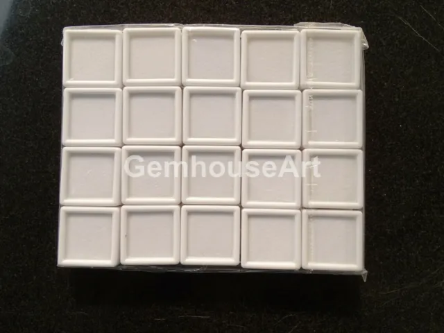 240 pezzi 3 x 3 cm bianco gemma display scatola di plastica contenitore per...