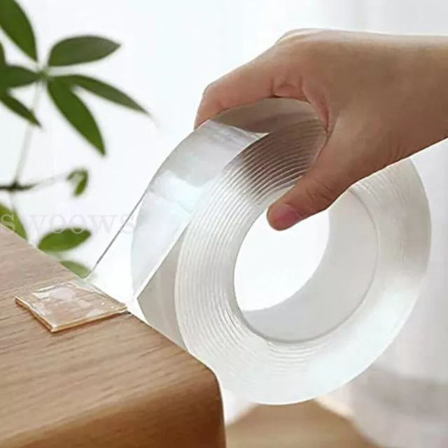 Double-Sided Nano Magic Tape Traceless Clear Adhesive Invisible Gel 20/40mm 3