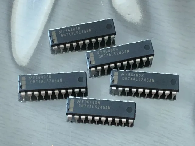 Dm74Als245An  Nat Semi   20 Pin Dip/Dil  Transceiver  8 Bit    5 Pieces   Hu1295