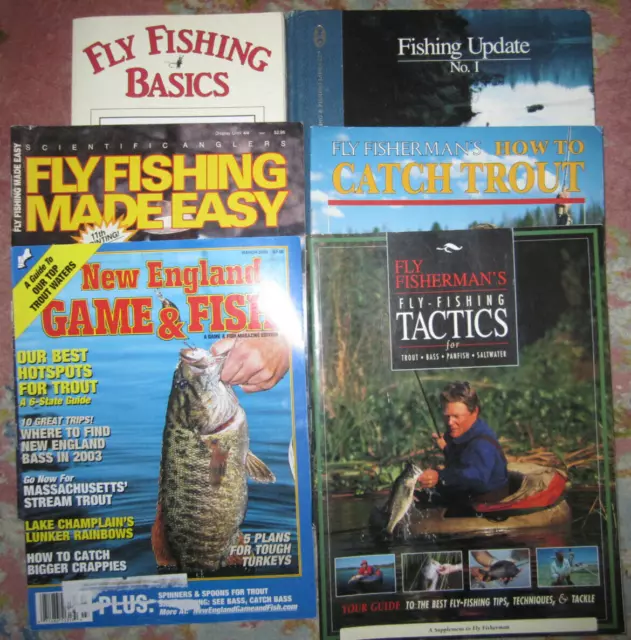 VTG FISHING LOT, Fly Fishing Basics by Dave Hughes, Fishing Update & 4  magazines £23.87 - PicClick UK