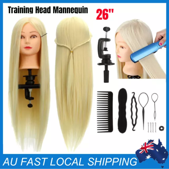 Salon 26" Long Hair Hairdressing Training Practice Model Mannequin Head+Clamp