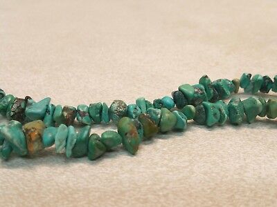 Gorgeous Old NATURAL Turquoise Nugget 35'' Necklace 3
