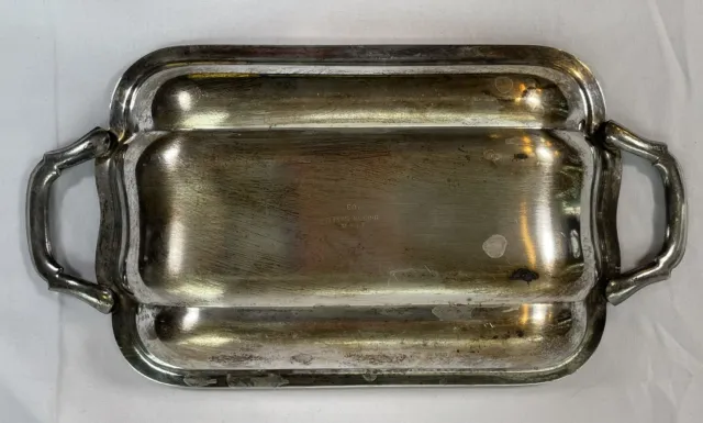 EPCA Bristol Silver Plated #103 Serving Tray w/handles 9.5 x 5" Candy dish