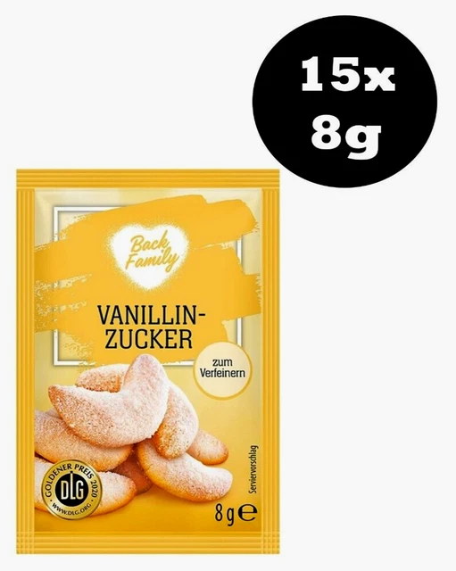 15x 8g bustine BACK FAMILY zucchero vanillina per affinare