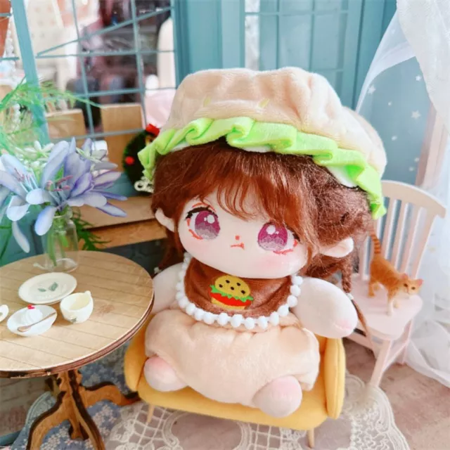 Burger Hamburger Cotton Doll Hat Lovely Idol Plush Doll Clothes  Kids