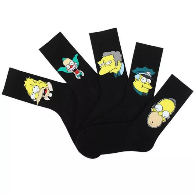 Simpsons Cartoon Characters Socks Cotton Novelty Men Women Unisex Gift Xmas 3