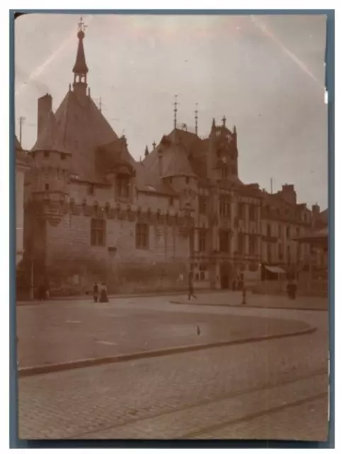 France, Saumur, Hôtel de Ville  Vintage citrate print  Tirage citrate  8x11