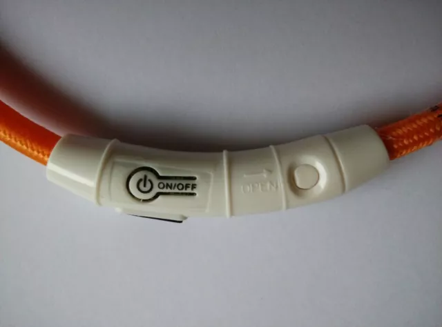 Leuchthalsband LED-USB Trixie Flash Hund Leuchtschlauch Hundehalsband USB 3