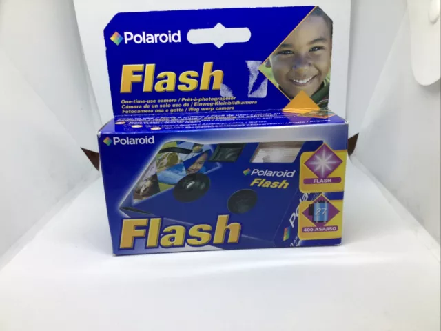 Polaroid Flash 400 ASA/ISO Single Use Camera  Aim And Shoot 27 Shots New Boxed