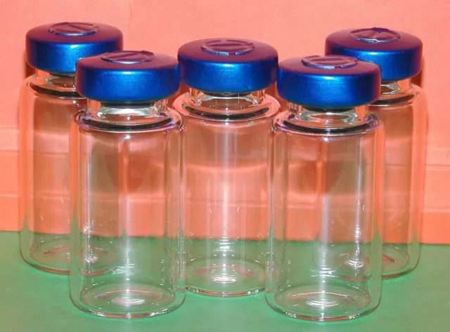 10 x Clear 10 ml Depyrogenated and Sterile Vials.UK Stock, Free P&P.