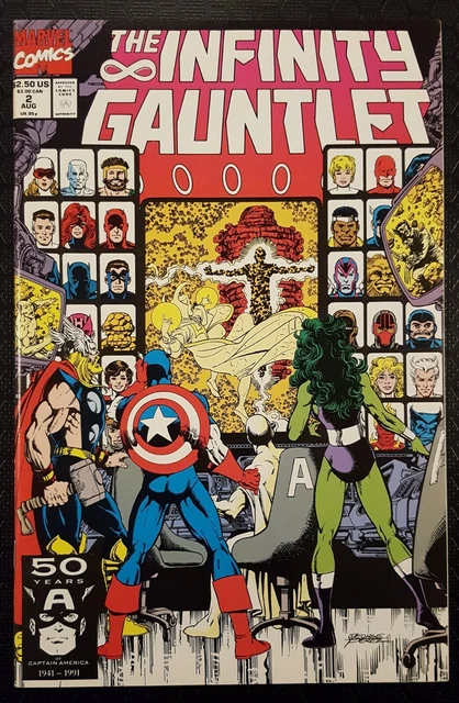 The Infinity Gauntlet #2 (Marvel) 1991 VF/NM Thanos Nice Copy!