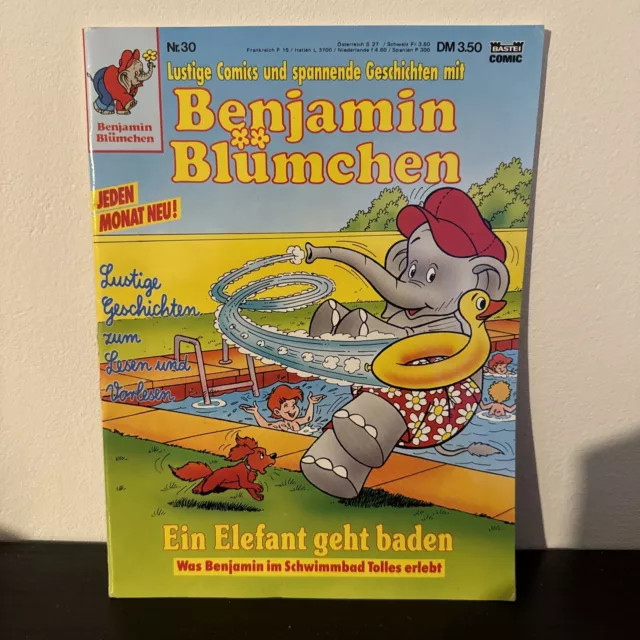 Benjamin Blümchen Comic Nr. 30 Ein Elefant geht baden, BASTEI, Vintage