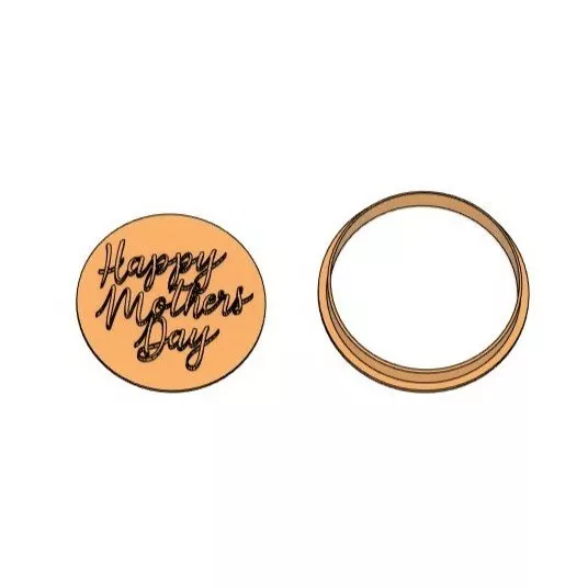 Happy mothers day cookie cutter and debosser stamp