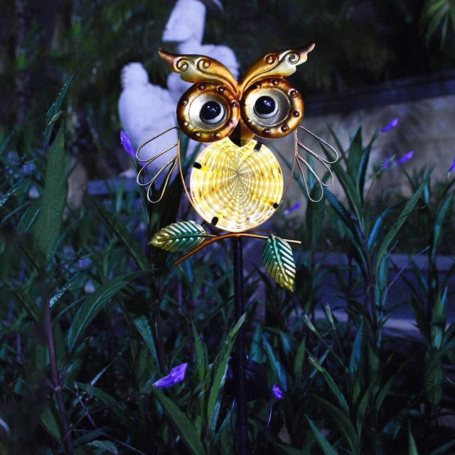 LED Solar Decorative Pathway Landscape Lights Waterproof for Home Garden (Owl) F