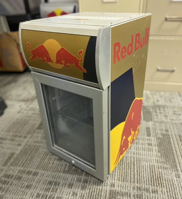RED BULL BABY Cooler/Mini Fridge Bar/Counter Top Style RARE GOLD