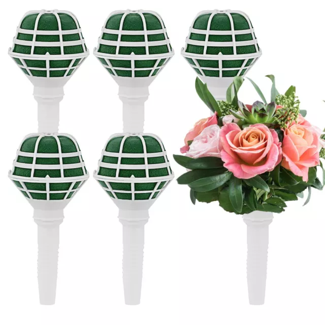 6Pcs Bridal Wedding Bouquet Holder Decoration Floral Foam Flower Handle