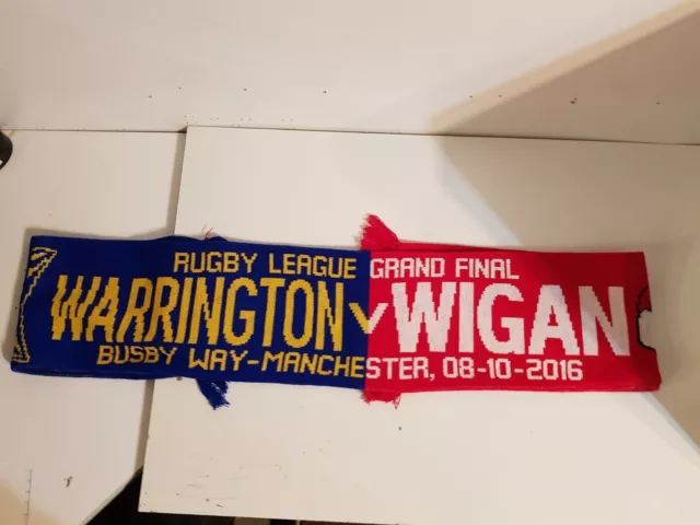 Warrington Wolves V Wigan Warriors 2016 Rugby league Grand Final Scarf