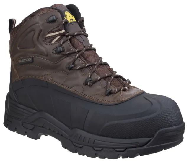 Amblers S3 brown HYBRID waterproof composite toe-cap/midsole safety boot #FS430