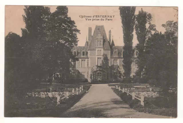 Cpa 51 - Esternay : Le Château - Vue Prise Du Parc (Marne) Écrite