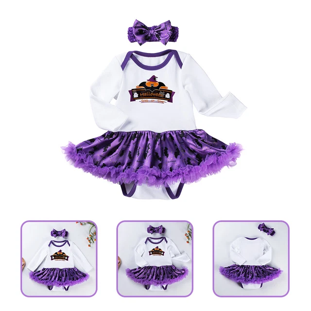 Baby Girls Skirt Newborn Halloween Outfit Sleeve Romper Dress Set