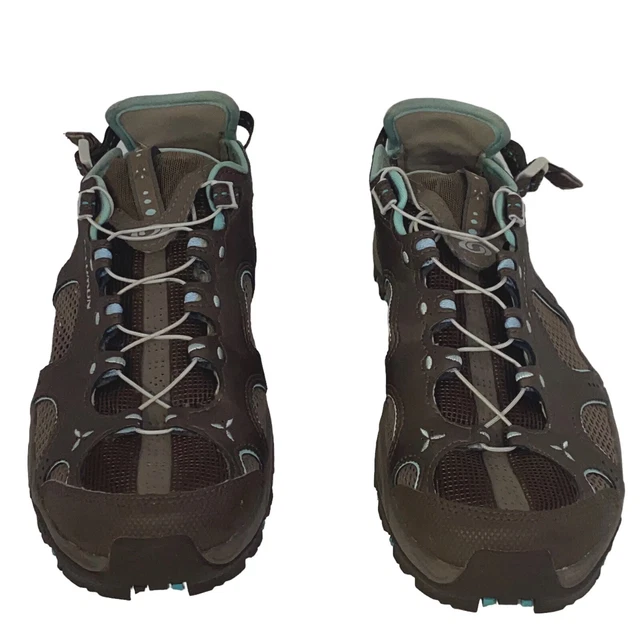 Salomon Tech Amphibian 2 Women's Sz 9 Brown Drawstring Water Trail Shoes 947362