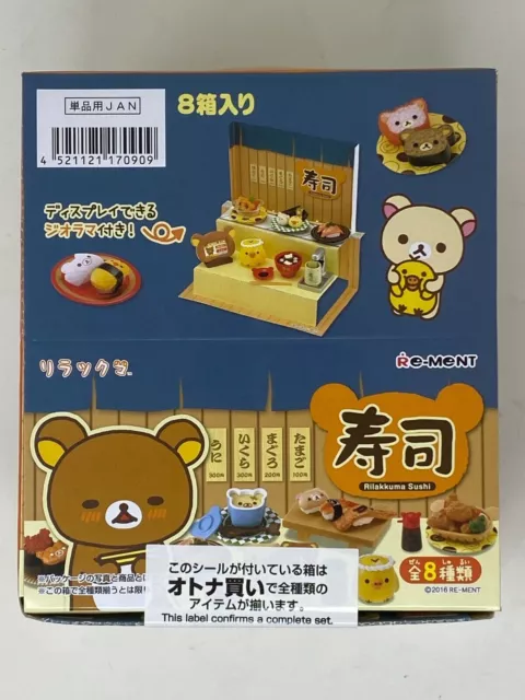 RE-MENT Set di figure in miniatura Rilakkuma Sushi Set completo SCATOLA da...