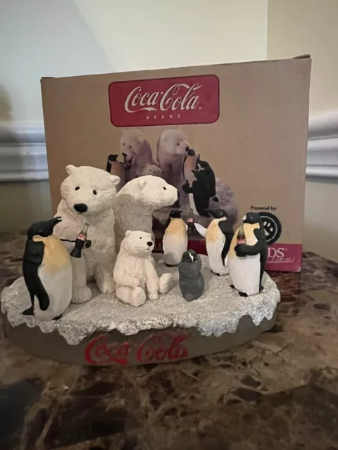 2005 Boyds Bear Figurine “The Coca-Cola Bear & Penguin Figurine” #919953