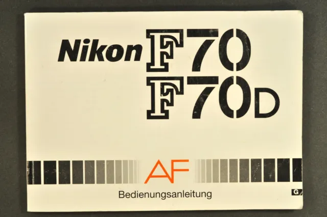 Nikon F -70 , F - 70D  Bedienungsanleitung Deutsch