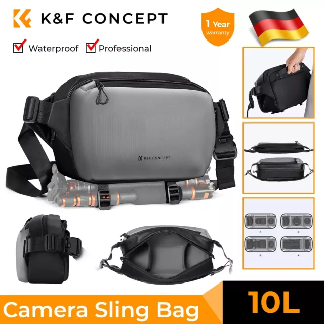 K&F Concept 10L Kamera-Rucksack Schultertasche Kamera-Rechteck-Hülle kompatibel