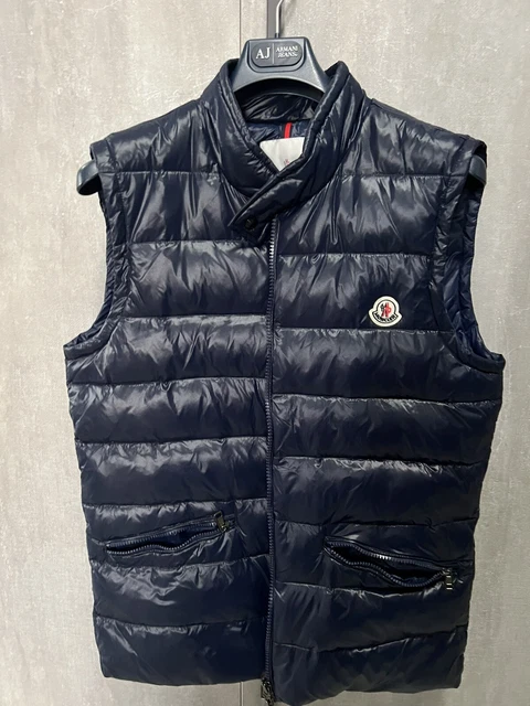Gilet blu navy da uomo Moncler per uomo Taglia: L