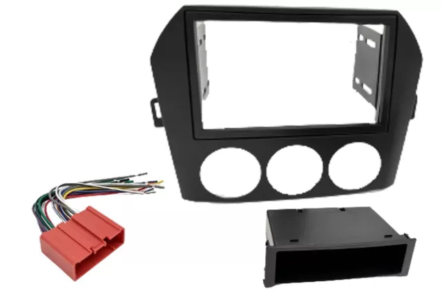 Single/Double ISO DIN Car Stereo Dash Trim Kit & Wire Harness Radio Deck Install