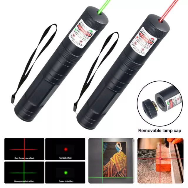 Green Red Laser Pointer Pen Level Leveling Cross line Handheld Infrared Laser