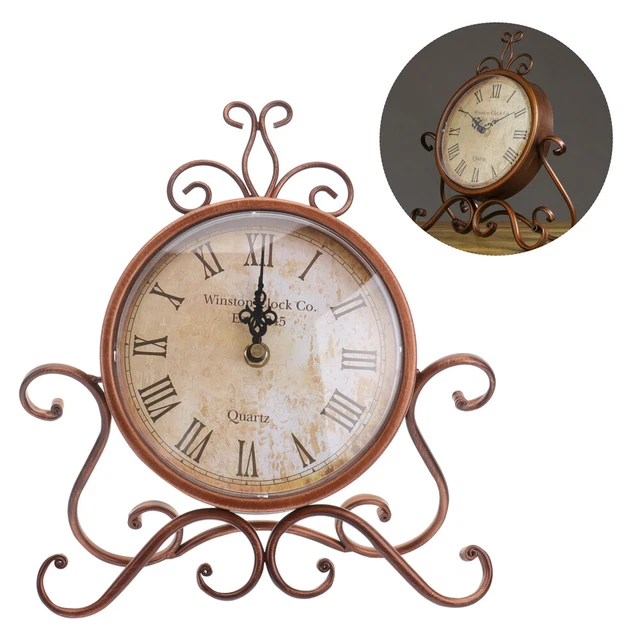 Retro-Vintage Despertador Antiguo Reloj de mesa Silencioso Vintage Reloj de cuarzo Niño