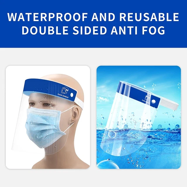Intco Face Shield, Anti-Fog, Full Length, Complete Coverage, 229x330mm, 9x13in.