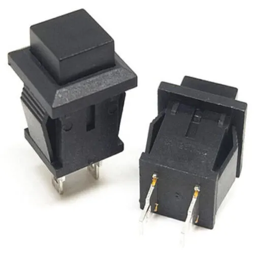100 x Mini Black Square Push Button Switch Momentary NO OFF-ON 2 Pins DS-430 2