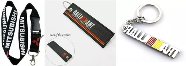 Ralliart Keyring NEW UK Seller Metal Key Ring Mitsubishi Lanyard Racing Brand