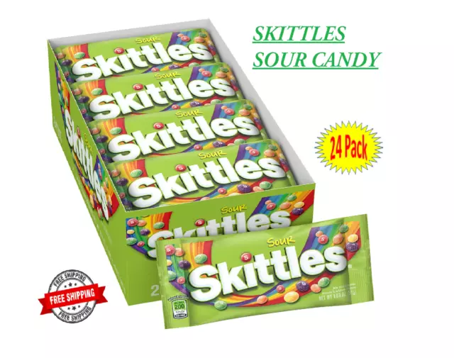 Skittles Sour Candy, 1.8 Ounce (24 Single Packs) - On Sale Now