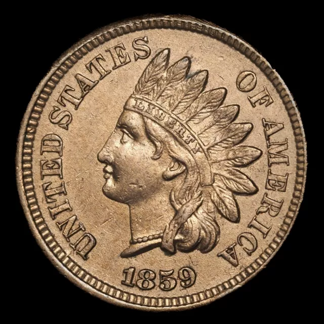 1859 Indian Head Cent - AU+ - See video!