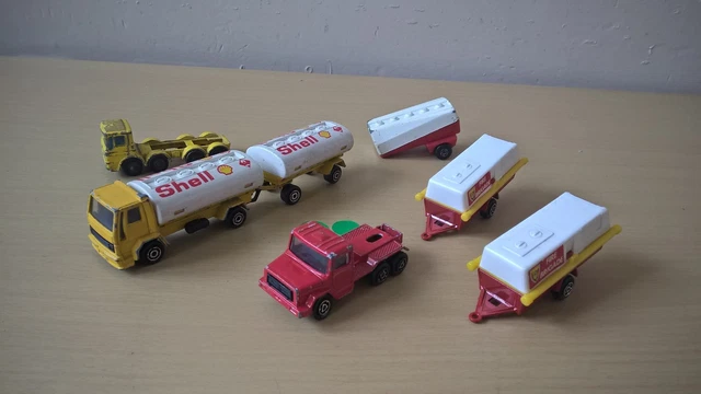 MAJORETTE TRUCK SHELL + Norev Trailers - Matchbox Trailer - And Others ...