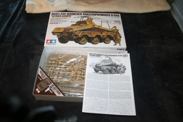 Tamiya 1/35 Sd.Kfz.232 Schwerer Panzerspähwagen Afrika-Korps – Model Kit 35297 – Unassembled