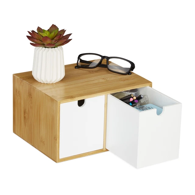 Schreibtisch Organizer Aufbewahrungsbox Büro Organizer Schreibtischbutler Bambus